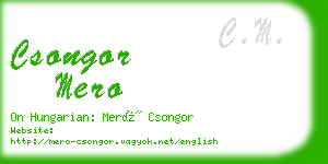 csongor mero business card